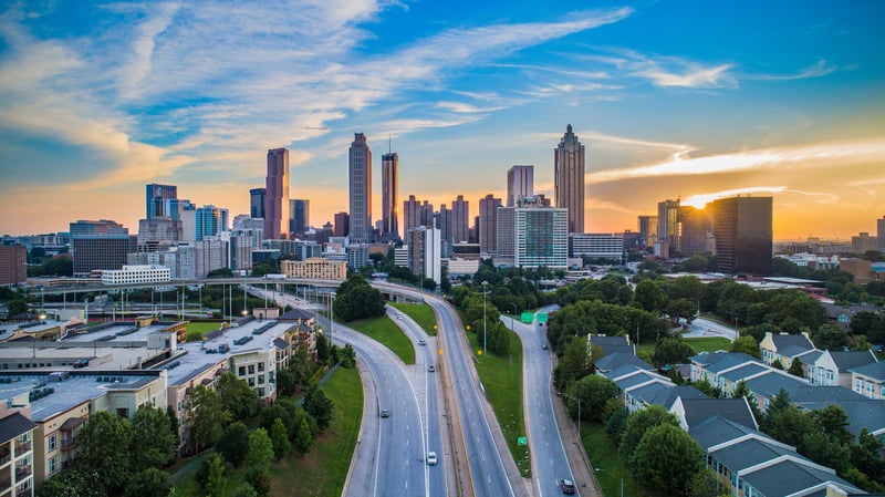 Atlanta skyline in Georgia